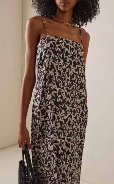 Asceno Melfi Flared Silk Maxi Dress | Thumbnail 3 Asceno Melfi Flared Silk Maxi Dress | Thumbnail 3