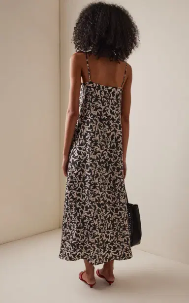 Asceno Melfi Flared Silk Maxi Dress | Thumbnail 4 Asceno Melfi Flared Silk Maxi Dress | Thumbnail 4