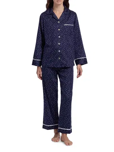 Papinelle Women's Stars Cotton Pajamas - Navy | Thumbnail 3 Papinelle Women's Stars Cotton Pajamas - Navy | Thumbnail 3
