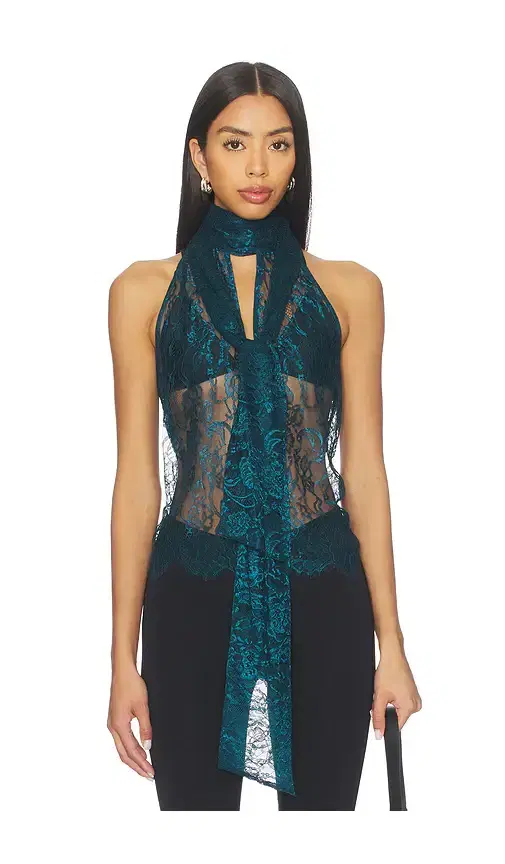 Reece Tie Neck Sleeveless Blouse Reece Tie Neck Sleeveless Blouse