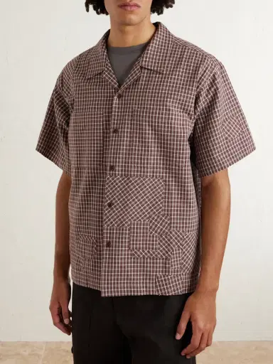 Story Mfg. PA Camp-Collar Patchwork Checked Organic Cotton Shirt - Men | Thumbnail 3 Story Mfg. PA Camp-Collar Patchwork Checked Organic Cotton Shirt - Men | Thumbnail 3