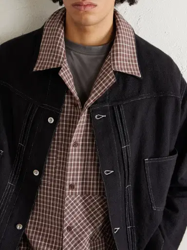 Story Mfg. PA Camp-Collar Patchwork Checked Organic Cotton Shirt - Men | Thumbnail 5 Story Mfg. PA Camp-Collar Patchwork Checked Organic Cotton Shirt - Men | Thumbnail 5
