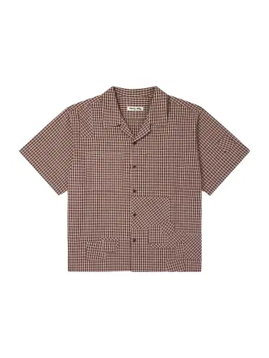 Story Mfg. PA Camp-Collar Patchwork Checked Organic Cotton Shirt - Men | Thumbnail 1 Story Mfg. PA Camp-Collar Patchwork Checked Organic Cotton Shirt - Men | Thumbnail 1