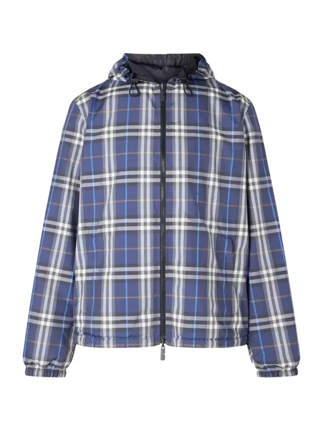Hooded Checked Shell Jacket - Men Hooded Checked Shell Jacket - Men