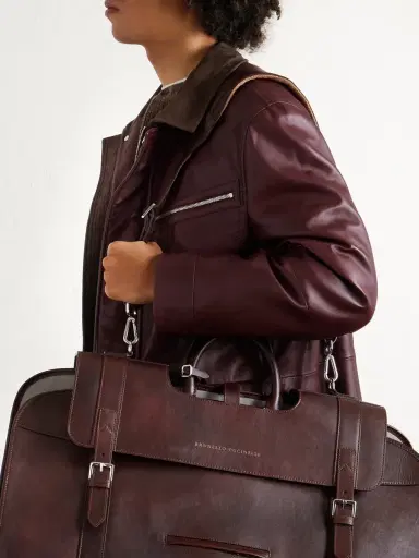 Brunello Cucinelli Leather Suit Carrier - Men | Thumbnail 3 Brunello Cucinelli Leather Suit Carrier - Men | Thumbnail 3