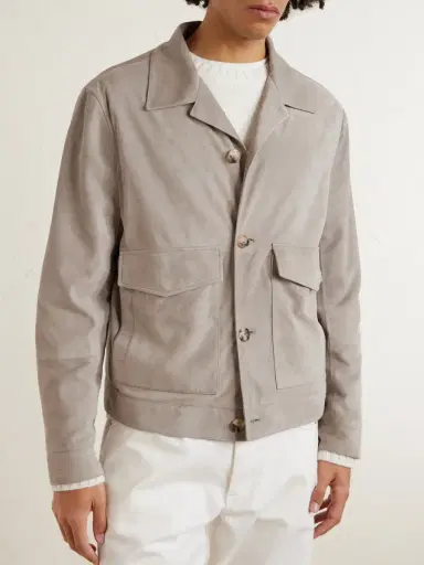 Brunello Cucinelli Suede Blouson Jacket - Men | Thumbnail 3 Brunello Cucinelli Suede Blouson Jacket - Men | Thumbnail 3