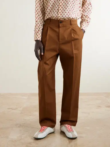 Valentino Garavani Straight-Leg Cotton-Gabardine Trousers - Men | Thumbnail 3 Valentino Garavani Straight-Leg Cotton-Gabardine Trousers - Men | Thumbnail 3