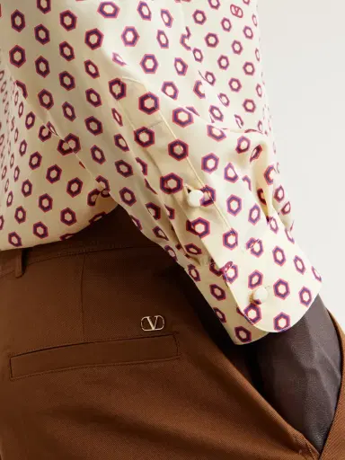 Valentino Garavani Straight-Leg Cotton-Gabardine Trousers - Men | Thumbnail 5 Valentino Garavani Straight-Leg Cotton-Gabardine Trousers - Men | Thumbnail 5