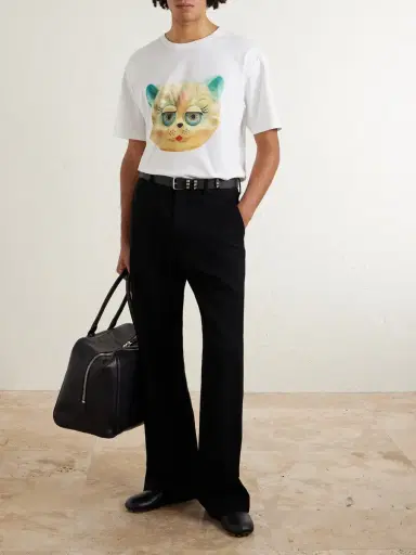 Valentino Garavani Le Chat De La Maison Printed Cotton-Jersey T-Shirt - Men | Thumbnail 2 Valentino Garavani Le Chat De La Maison Printed Cotton-Jersey T-Shirt - Men | Thumbnail 2