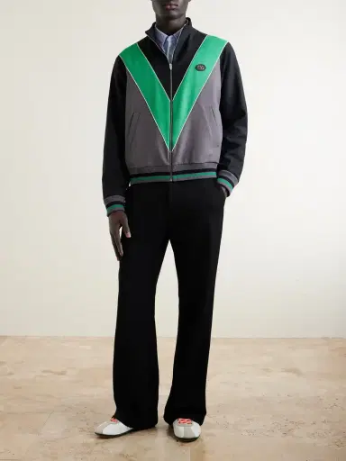 Valentino Garavani Logo-Appliquéd Jersey Track Jacket - Men | Thumbnail 2 Valentino Garavani Logo-Appliquéd Jersey Track Jacket - Men | Thumbnail 2