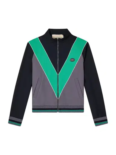 Valentino Garavani Logo-Appliquéd Jersey Track Jacket - Men | Thumbnail 1 Valentino Garavani Logo-Appliquéd Jersey Track Jacket - Men | Thumbnail 1