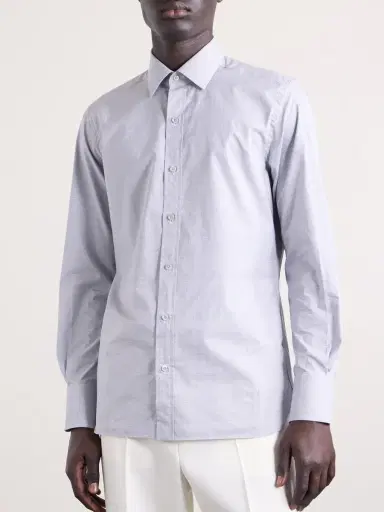 Tom Ford Prince of Wales Checked Cotton-Poplin Shirt - Men | Thumbnail 3 Tom Ford Prince of Wales Checked Cotton-Poplin Shirt - Men | Thumbnail 3