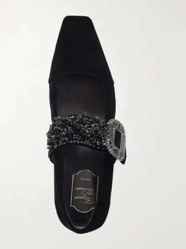 Roger Vivier Belle Vivier 25 Embellished Velvet Mary Jane Pumps | Thumbnail 6 Roger Vivier Belle Vivier 25 Embellished Velvet Mary Jane Pumps | Thumbnail 6