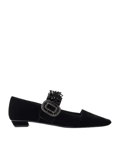 Roger Vivier Belle Vivier 25 Embellished Velvet Mary Jane Pumps | Thumbnail 1 Roger Vivier Belle Vivier 25 Embellished Velvet Mary Jane Pumps | Thumbnail 1