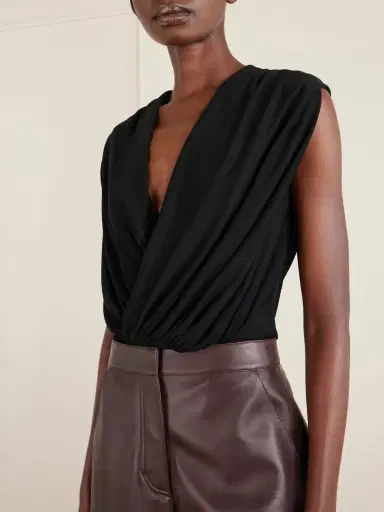 Alaïa Hooded Draped Jersey Bodysuit | Thumbnail 3 Alaïa Hooded Draped Jersey Bodysuit | Thumbnail 3