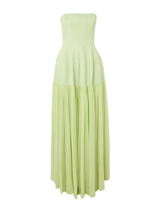 Sandrine Strapless Pleated Crepe-jersey And Chiffon Midi Dress Sandrine Strapless Pleated Crepe-jersey And Chiffon Midi Dress