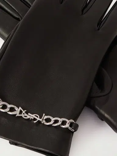 Saint Laurent Leather Gloves | Thumbnail 2 Saint Laurent Leather Gloves | Thumbnail 2