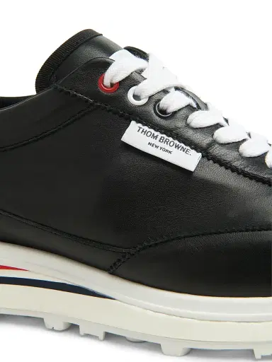 Thom Browne Men's Soft Tech Leather Low-Top Sneakers - Black - Size 10.5 | Thumbnail 5 Thom Browne Men's Soft Tech Leather Low-Top Sneakers - Black - Size 10.5 | Thumbnail 5
