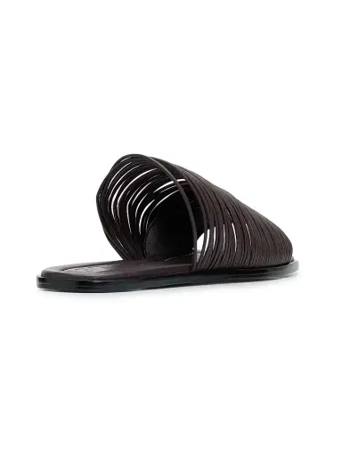 Staud Women's Alessandra Leather Slip-On Sandals - Espresso - Size 10 | Thumbnail 3 Staud Women's Alessandra Leather Slip-On Sandals - Espresso - Size 10 | Thumbnail 3
