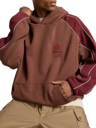 Nahmias Men's Ollie Knit Hoodie - Vintage Burgundy Fleece - Size XXL | Thumbnail 6 Nahmias Men's Ollie Knit Hoodie - Vintage Burgundy Fleece - Size XXL | Thumbnail 6