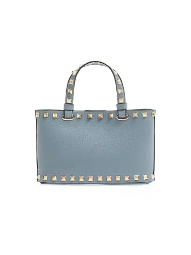 Valentino Garavani Women's Rockstud Mini Shopping Bag in Grainy Calfskin - Stone | Thumbnail 3 Valentino Garavani Women's Rockstud Mini Shopping Bag in Grainy Calfskin - Stone | Thumbnail 3
