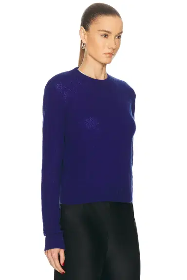 Enza Costa Cashmere Easy Long Sleeve Crewneck Sweater | Thumbnail 2 Enza Costa Cashmere Easy Long Sleeve Crewneck Sweater | Thumbnail 2