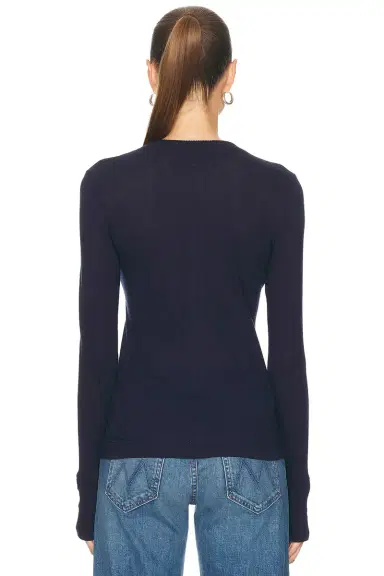 Enza Costa Cashmere Easy Cuffed Crewneck Top | Thumbnail 3 Enza Costa Cashmere Easy Cuffed Crewneck Top | Thumbnail 3