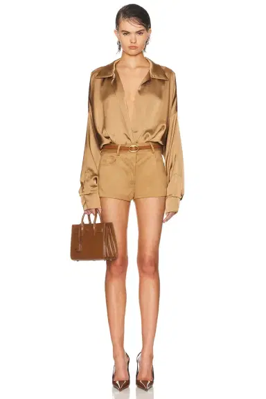 Norma Kamali Super Oversized Boyfriend Bodysuit | Thumbnail 5 Norma Kamali Super Oversized Boyfriend Bodysuit | Thumbnail 5