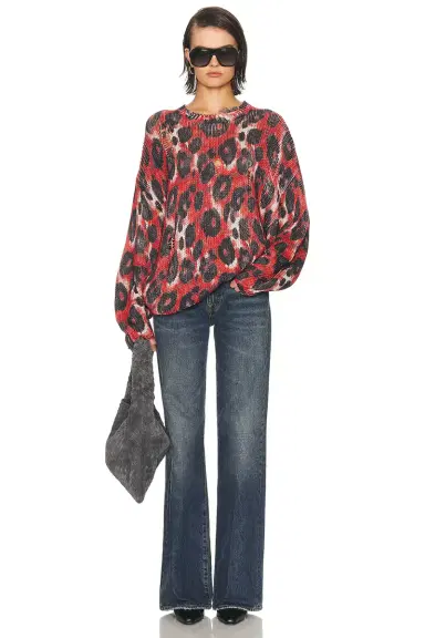 R13 Printed Oversized Sweater | Thumbnail 4 R13 Printed Oversized Sweater | Thumbnail 4