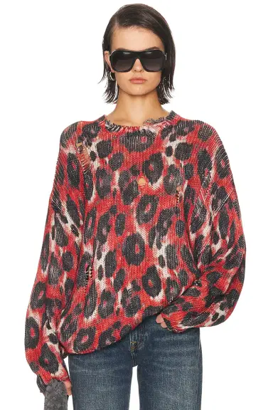 R13 Printed Oversized Sweater | Thumbnail 1 R13 Printed Oversized Sweater | Thumbnail 1
