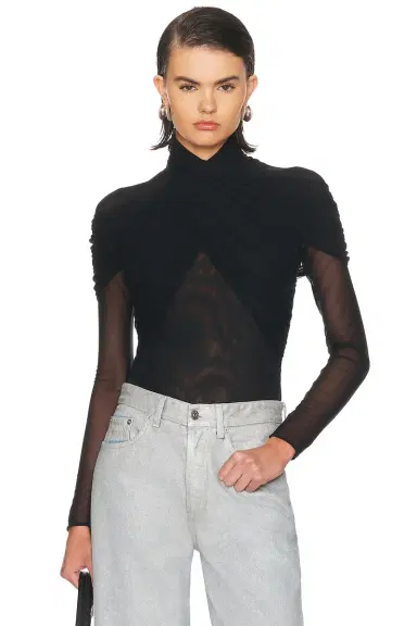 Mugler Long Sleeve Bodysuit | Thumbnail 1 Mugler Long Sleeve Bodysuit | Thumbnail 1