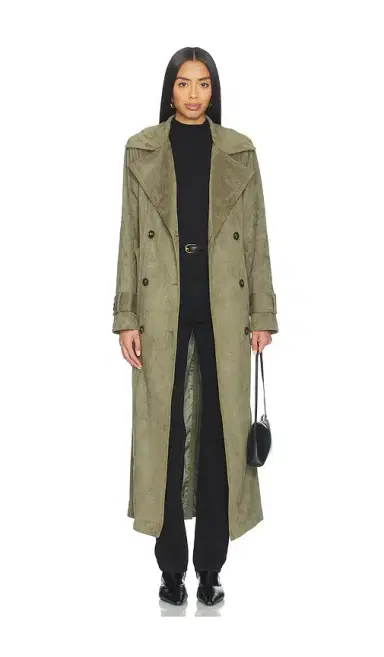 SNDYS Sutton Faux Suede Trench Coat | Thumbnail 1 SNDYS Sutton Faux Suede Trench Coat | Thumbnail 1