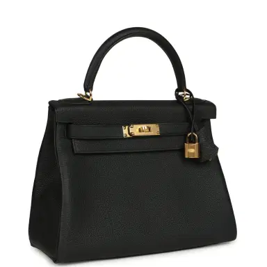 HERMÈS Hermes Kelly Retourne 28 Black Togo Gold Hardware | Thumbnail 2 HERMÈS Hermes Kelly Retourne 28 Black Togo Gold Hardware | Thumbnail 2