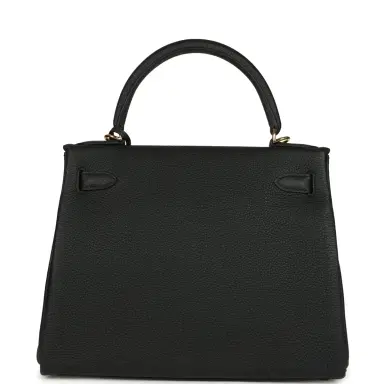 HERMÈS Hermes Kelly Retourne 28 Black Togo Gold Hardware | Thumbnail 4 HERMÈS Hermes Kelly Retourne 28 Black Togo Gold Hardware | Thumbnail 4