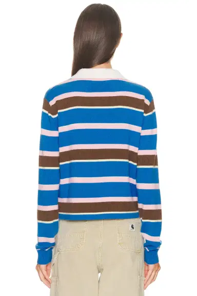 Guest In Residence Cropped Stripe Rugby Polo Top | Thumbnail 3 Guest In Residence Cropped Stripe Rugby Polo Top | Thumbnail 3
