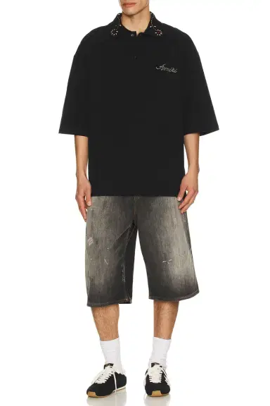 Amiri Stud Collar Oversized Polo | Thumbnail 3 Amiri Stud Collar Oversized Polo | Thumbnail 3