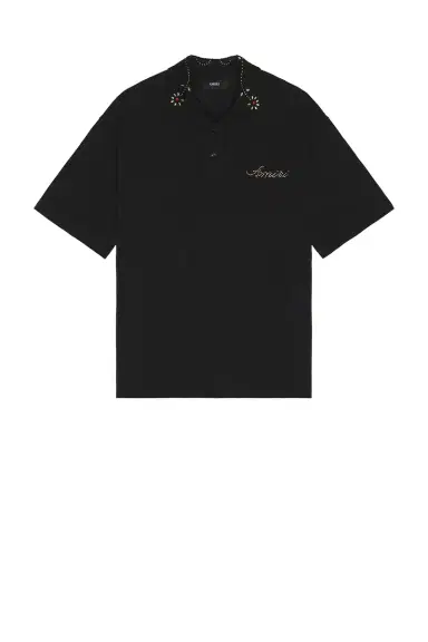 Amiri Stud Collar Oversized Polo | Thumbnail 4 Amiri Stud Collar Oversized Polo | Thumbnail 4