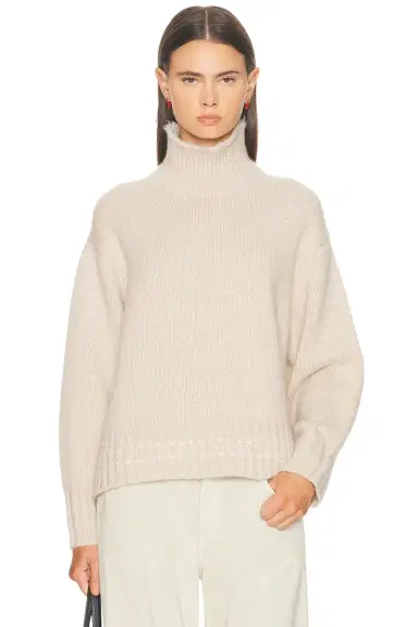 Guest In Residence Tipped Cozy Turtleneck Sweater | Thumbnail 1 Guest In Residence Tipped Cozy Turtleneck Sweater | Thumbnail 1