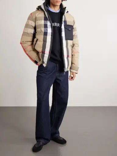 Burberry Reversible Quilted Checked Shell Hooded Down Jacket - Men | Thumbnail 2 Burberry Reversible Quilted Checked Shell Hooded Down Jacket - Men | Thumbnail 2
