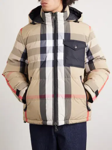 Burberry Reversible Quilted Checked Shell Hooded Down Jacket - Men | Thumbnail 3 Burberry Reversible Quilted Checked Shell Hooded Down Jacket - Men | Thumbnail 3