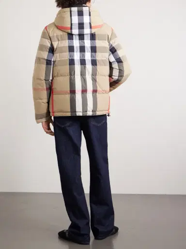 Burberry Reversible Quilted Checked Shell Hooded Down Jacket - Men | Thumbnail 4 Burberry Reversible Quilted Checked Shell Hooded Down Jacket - Men | Thumbnail 4