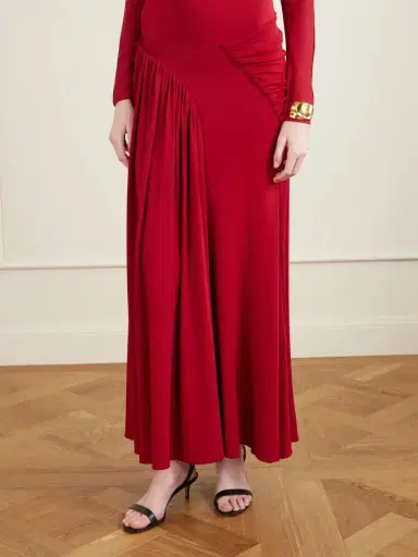 Rabanne Ruched Chiffon Maxi Skirt | Thumbnail 3 Rabanne Ruched Chiffon Maxi Skirt | Thumbnail 3