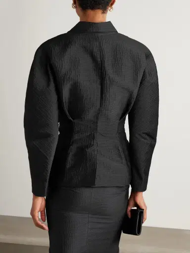 Lanvin Belted Textured-satin Jacket | Thumbnail 3 Lanvin Belted Textured-satin Jacket | Thumbnail 3