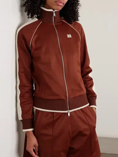 Wales Bonner Anthem Embroidered Mesh-trimmed Jersey Track Jacket | Thumbnail 3 Wales Bonner Anthem Embroidered Mesh-trimmed Jersey Track Jacket | Thumbnail 3