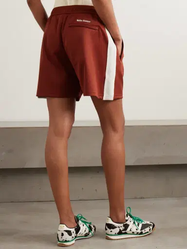 Wales Bonner Motion Embroidered Mesh-trimmed Jersey Shorts | Thumbnail 4 Wales Bonner Motion Embroidered Mesh-trimmed Jersey Shorts | Thumbnail 4