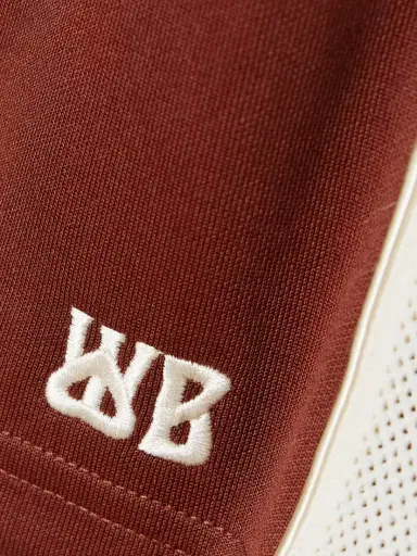 Wales Bonner Motion Embroidered Mesh-trimmed Jersey Shorts | Thumbnail 5 Wales Bonner Motion Embroidered Mesh-trimmed Jersey Shorts | Thumbnail 5