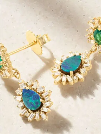 Suzanne Kalan 18-karat Gold Multi-stone Earrings | Thumbnail 4 Suzanne Kalan 18-karat Gold Multi-stone Earrings | Thumbnail 4