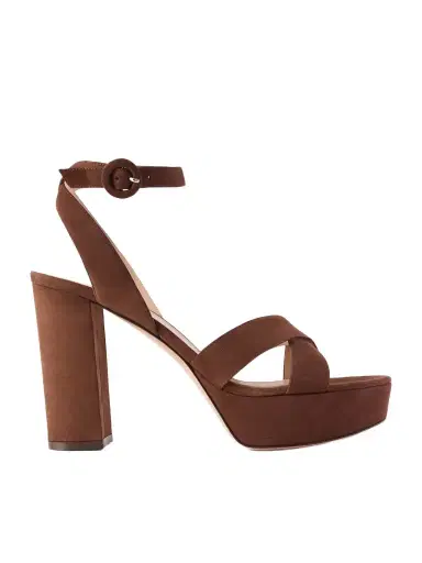 Gianvito Rossi Sabrina 70 Suede Platform Sandals | Thumbnail 1 Gianvito Rossi Sabrina 70 Suede Platform Sandals | Thumbnail 1