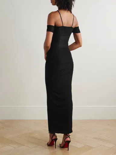 Maygel Coronel Abisso Appliquéd Cutout Ruched Stretch-jersey Maxi Dress | Thumbnail 3 Maygel Coronel Abisso Appliquéd Cutout Ruched Stretch-jersey Maxi Dress | Thumbnail 3