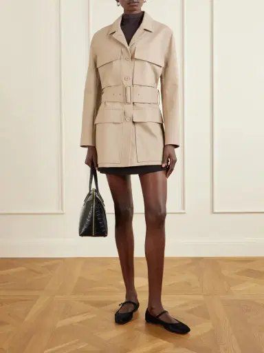 Courrèges Belted Cotton-gabardine Coat | Thumbnail 2 Courrèges Belted Cotton-gabardine Coat | Thumbnail 2